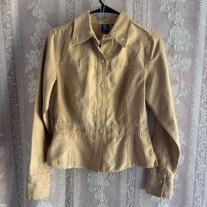 Vintage SO GSJC Women's Tan Blouse
